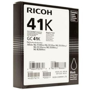 Cartridge Ricoh GC41HK, 405761, čierna (black), originál