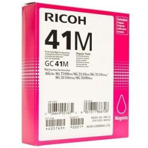 Cartridge Ricoh GC41HM, 405763, purpurová (magenta), originál