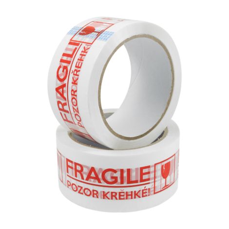 Lepiaca páska 48 mm x 66 m s potlačou - Fragile/Krehké!