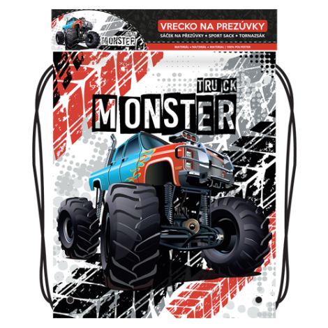 Vrecko na prezuvky s potlačou - Seria 4 - Monster Truck