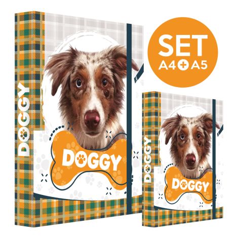 Box na zošity SET A4 + A5 Jumbo Doggy