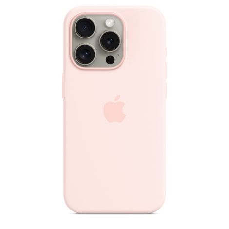 iPhone 15 Pre Silicone Case with MS - Light Pink MT1F3ZM/A