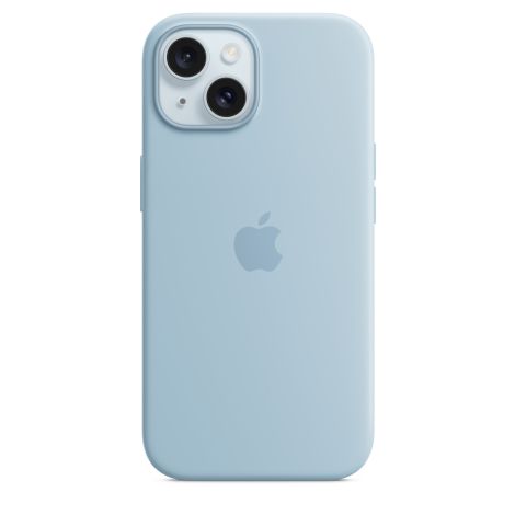 iPhone 15 Silicone Case with MS - Light Blue MWND3ZM/A