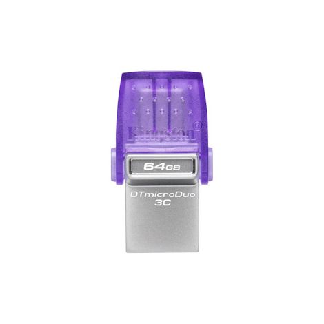 Kingston DataTraveler MicroDuo 3C/64GB/USB 3.2/USB-A + USB-C/Fialová DTDUO3CG3/64GB