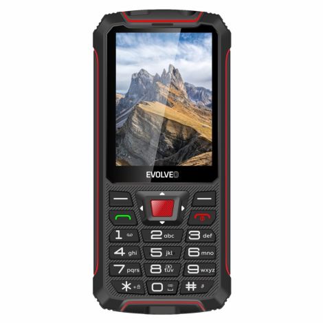 EVOLVEO StrongPhone W4, vodotesný odolný Dual SIM telefón, černo-červená SGP-W4-BR