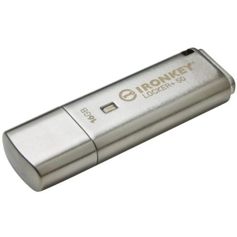 Kingston IronKey Locker+ 50/16GB/USB 3.1/USB-A/Strieborná IKLP50/16GB