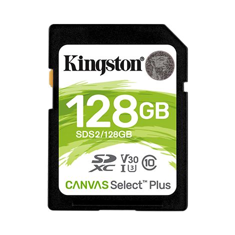 Kingston Canvas Select Plus U3/SDXC/128GB/UHS-I U3 / Class 10 SDS2/128GB