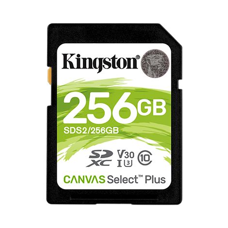 Kingston Canvas Select Plus U3/SDXC/256GB/UHS-I U3/Class 10 SDS2/256GB