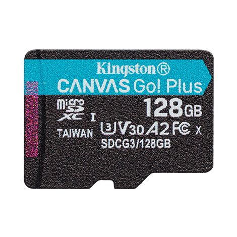 Kingston Canvas Go Plus A2/micro SDXC/128GB/UHS-I U3 / Class 10 SDCG3/128GBSP