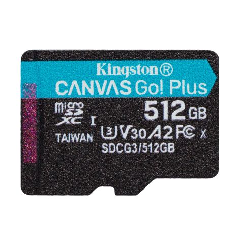 Kingston Canvas Go Plus A2/micro SDXC/512GB/UHS-I U3 / Class 10 SDCG3/512GBSP