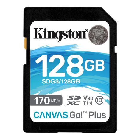 Kingston Canvas Go Plus/SDXC/128 GB/UHS-I U3 / Class 10 SDG3/128GB