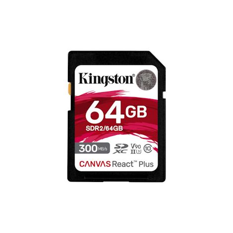 Kingston Canvas React Plus/SDXC/64GB/UHS-II U3/Class 10 SDR2/64GB