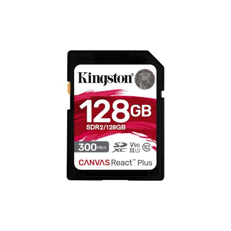 Kingston Canvas React Plus/SDHC/128 GB/UHS-II U3 ??/ Class 10 SDR2/128GB