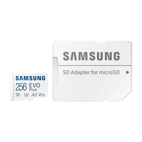 Samsung EVO Plus/micro SDXC/256GB/UHS-I U3 / Class 10/+ Adaptér/Biela MB-MC256SA/EU