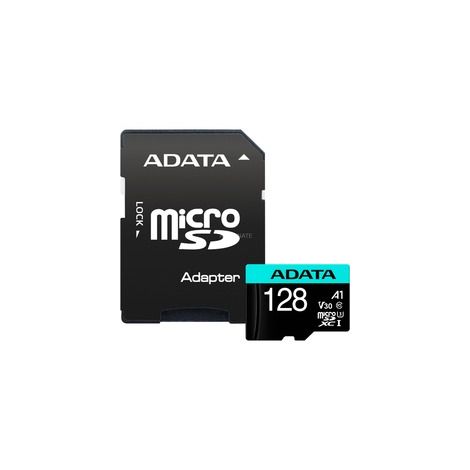 ADATA V30S/micro SDXC/128GB/UHS-I U3 / Class 10/+ Adaptér AUSDX128GUI3V30SA2-RA1