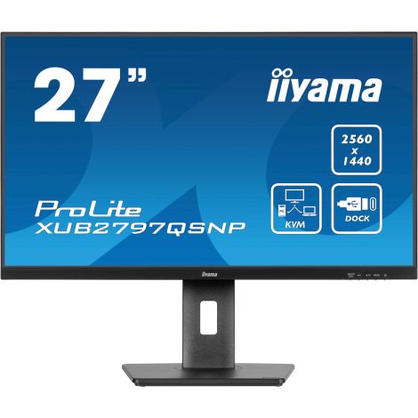 iiyama ProLite/XUB2797QSNP-B1/27"/IPS/QHD/100Hz/1ms/Black/3R XUB2797QSNP-B1