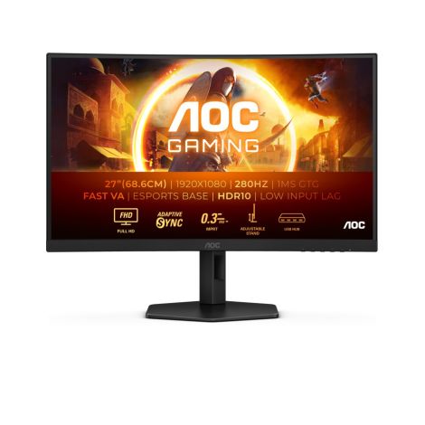 AOC AGON/Gaming C27G4ZXU/27"/VA/FHD/280Hz/1ms/Black/3R C27G4ZXU