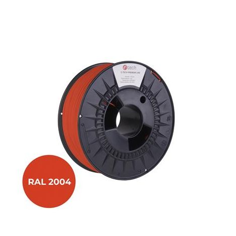 Tlačová struna (filament) C-TECH PREMIUM LINE, PLA, oranžová pravá, RAL2004, 1,75 mm, 1kg 3DF-P-PLA1.75-2004