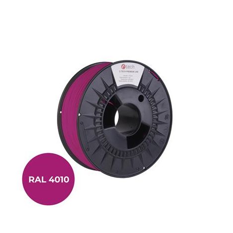 Tlačová struna (filament) C-TECH PREMIUM LINE, PLA, telekomunikačná fialová, RAL4010, 1,75mm, 1kg 3DF-P-PLA1.75-4010