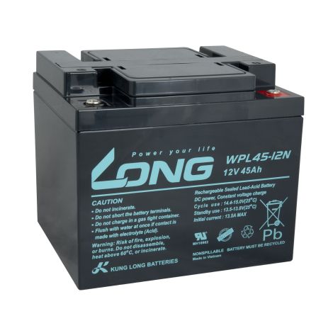 LONG batéria 12V 45Ah M6 LongLife 12 rokov (WPL45-12N) PBLO-12V045-F8AL