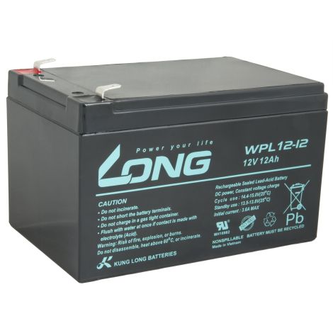 LONG batéria 12V 12Ah F2 LongLife 9 rokov (WPL12-12) PBLO-12V012-F2AL