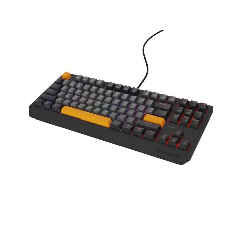 Genesis herná klávesnica THOR 230/TKL/RGB/Outemu Red/Drátová USB/US layout/Anchor Negative Šedá NKG-2082