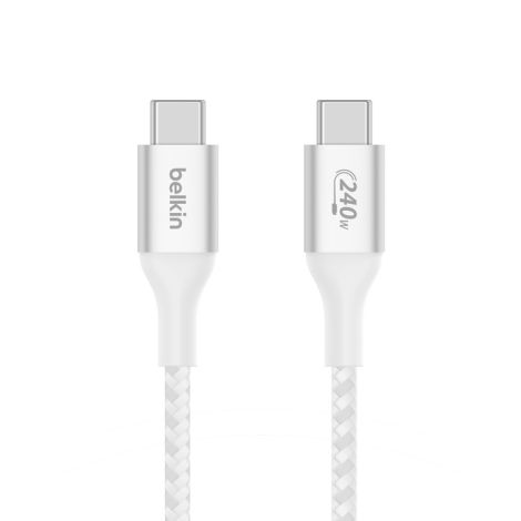 Belkin Boost charge USB-C kábel 240W, 1m, biely CAB015bt1MWH