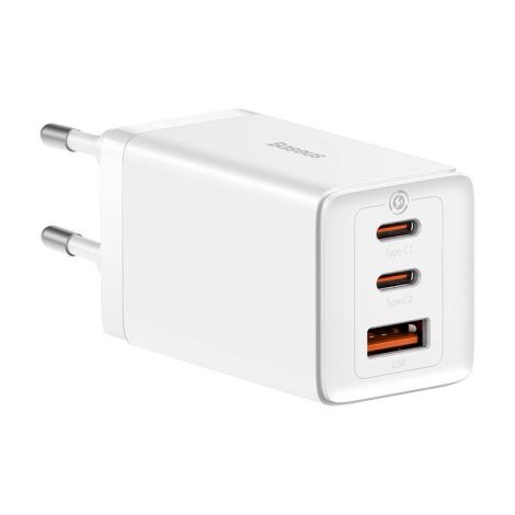 Baseus CCGP120202 GaN5 Pro Quick Nabíjačka USB + 2x USB-C 65W White 6932172617516