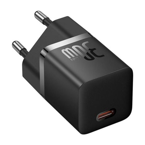 Baseus Rýchlonabíjačka do siete GaN5 Mini 30W EU čierna 6932172624439