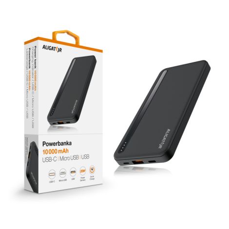 ALIGATOR PBAL1050 10 000mAh 20W čierna PBAL1050BK