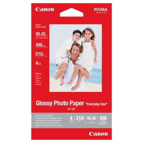 Canon Photo paper Everyday Use, GP-501, foto papier, lesklý, 0775B003, biely, 10x15cm, 4x6", 200 g/m2, 100 ks, atramentový