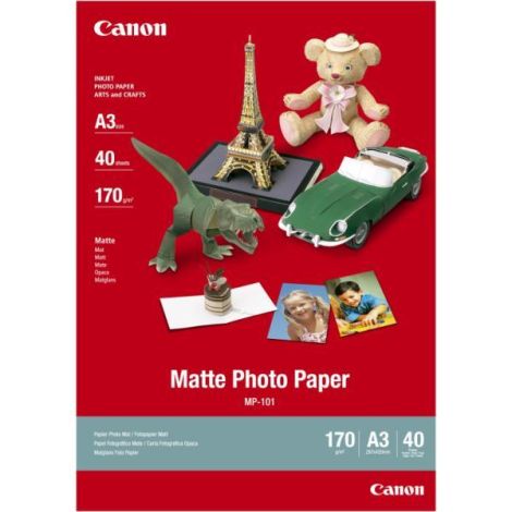 Canon Matte Photo Paper, MP-101 A3, foto papier, matný, 7981A008, biely, A3, 170 g/m2, 40 ks, atramentový