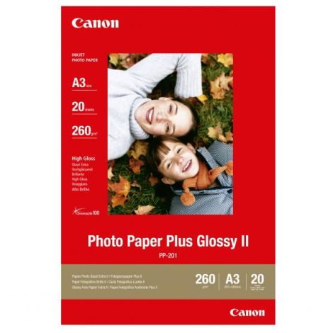 Canon Photo Paper Plus Glossy, PP-201 A3, foto papier, lesklý, 2311B020, biely, A3, 275 g/m2, 20 ks, atramentový