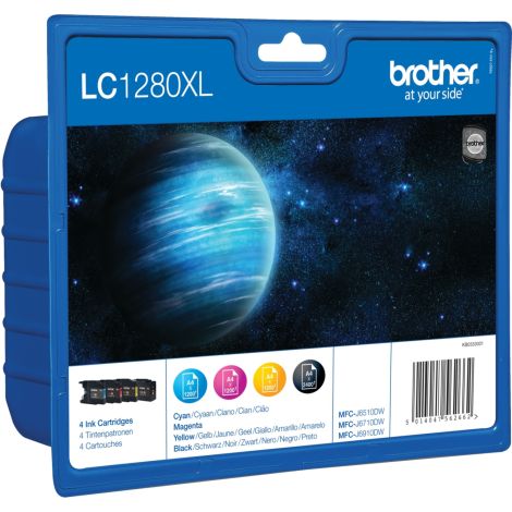 Cartridge Brother LC1280XL VALBP, CMYK, štvorbalenie, multipack, originál