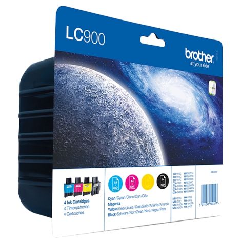 Cartridge Brother LC900 VALBP, CMYK, štvorbalenie, multipack, originál