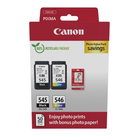 Cartridge Canon PG-545 + CL-546, 8287B008, 2-pack, multipack, originál