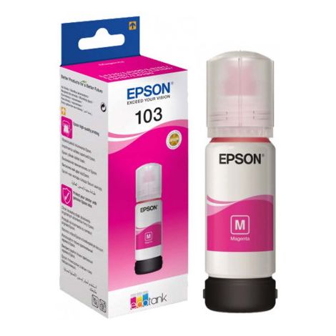 Cartridge Epson 103, T00S3, C13T00S34A, purpurová (magenta), originál