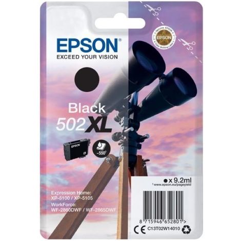 Cartridge Epson 502 XL, C13T02W14010, čierna (black), originál