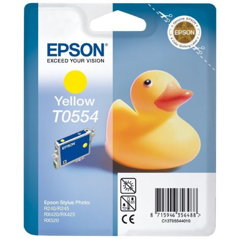 Cartridge Epson T0554, žltá (yellow), originál