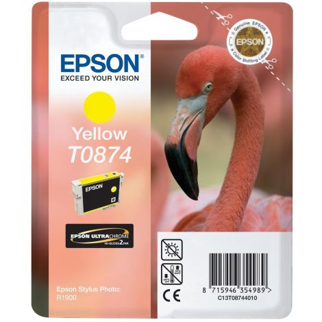 Cartridge Epson T0874, žltá (yellow), originál