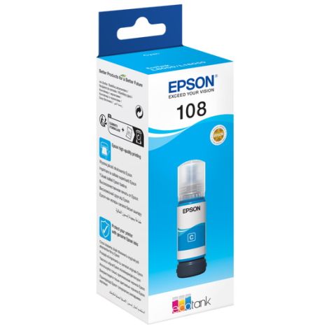 Cartridge Epson 108, T09C2, C13T09C24A, azúrová (cyan), originál