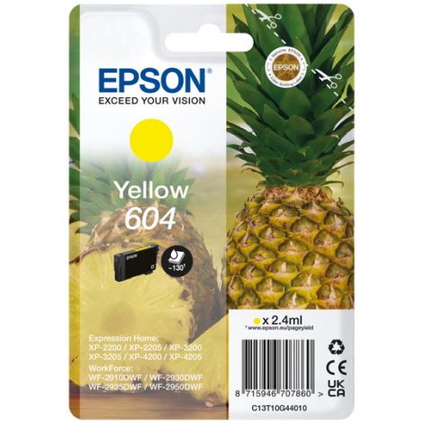 Cartridge Epson 604, C13T10G44010, T10G440, žltá (yellow), originál