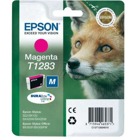 Cartridge Epson T1283, C13T12834012, purpurová (magenta), originál