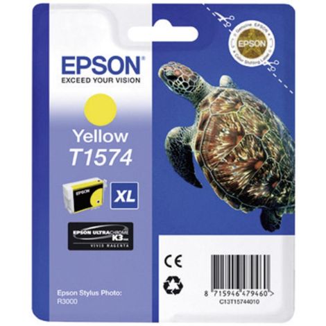 Cartridge Epson T1574, žltá (yellow), originál