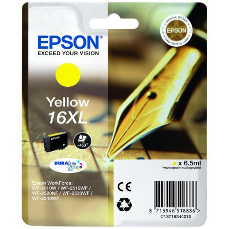 Cartridge Epson T1634 (16XL), C13T16344012, žltá (yellow), originál