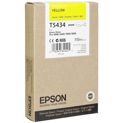 Cartridge Epson T5434, žltá (yellow), originál