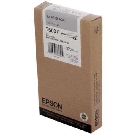 Cartridge Epson T6037, svetlá čierna (light black), originál