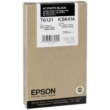 Cartridge Epson T6121, foto čierna (photo black), originál