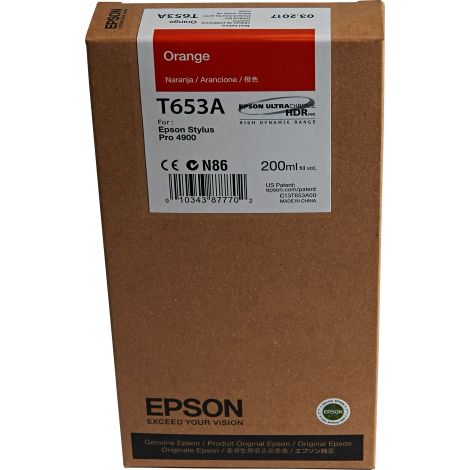 Cartridge Epson T653A, oranžová (orange), originál