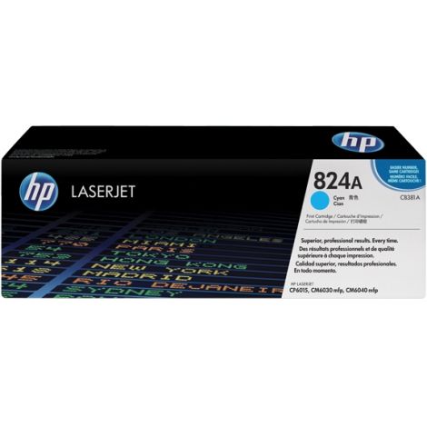 Toner HP CB381A (824A), azúrová (cyan), originál